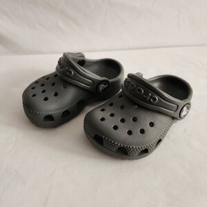 CROCS Kids Gray Classic Clog Water Shoes
